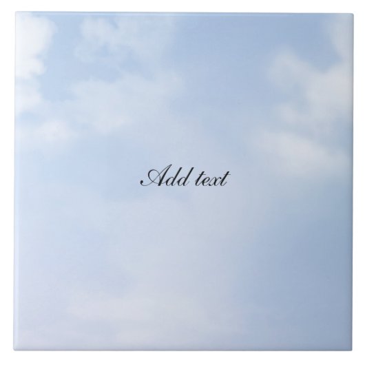 ふわふわ雲パステルブルースカイテンプレート タイル (正面)