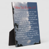 ふわふわ雲 詩イーゼル Where Did My Kite Go フォトプラーク (側面)
