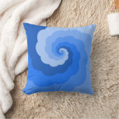 ふわふわ青スパイラルクラウド枕 クッション (ブランケット)