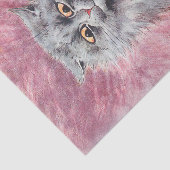 ふわふわ青猫の憂鬱なビンテージ風フェリーニュ 薄葉紙 (詳細)