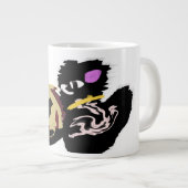 ふわふわ黒猫ジャックオランタン楽しみ ジャンボコーヒーマグカップ (正面右)