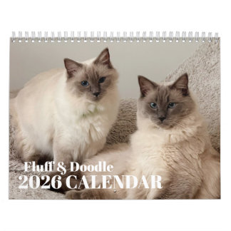 ふわもこドゥードル 2026年 カレンダー