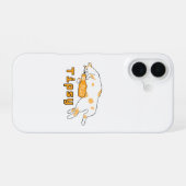 ふわもこビール猫 iPhone 16ケース (裏面横)