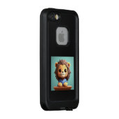 ふわもこライオンの優雅な微笑み LifeProof iPhoneケース (裏面/右)