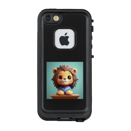 ふわもこライオンの優雅な微笑み LifeProof iPhoneケース (裏面)