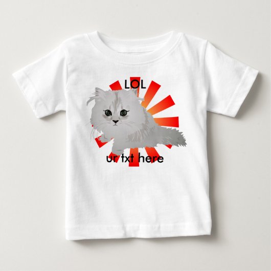 ふんわりした子猫シャツ ベビーTシャツ (正面)