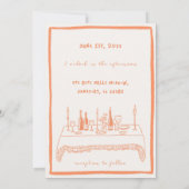 ふんわりとしたあんずの結婚式 Save The Date 案内 招待状 (裏面)