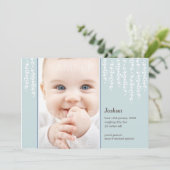 ふんわりとしたモダンな出産報告カード 案内状 (スタンド正面)