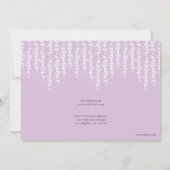 ふんわりとした植物の赤ちゃん発表 ライラックカード 案内状 (裏面)