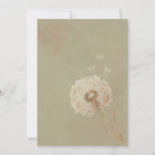 ふんわりとした蒲公英のベビーシャワー招待状 招待状 (裏面)