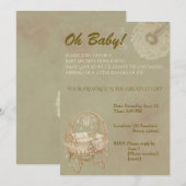 ふんわりとした蒲公英のベビーシャワー招待状 招待状 (正面/裏面)