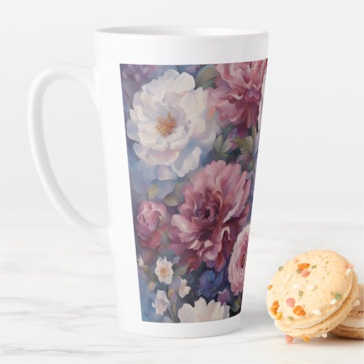 ふんわりと広がる野の花のデザイン カフェラテマグ (インサイチュ)