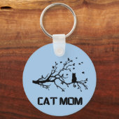 「ふんわりと猫誇りを持ったのお母さん」 キーホルダー (正面)