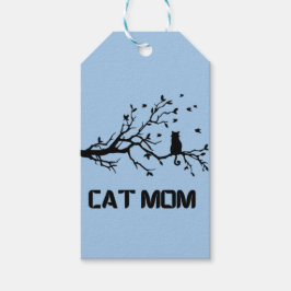 「ふんわりと猫誇りを持ったのお母さん」 ギフトタグ