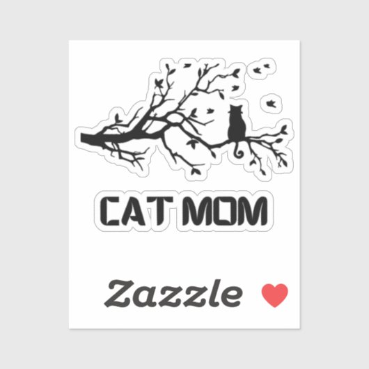 「ふんわりと猫誇りを持ったのお母さん シール (シート)