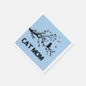 「ふんわりと猫誇りを持ったのお母さん」 スタンダードカクテルナプキン (角)