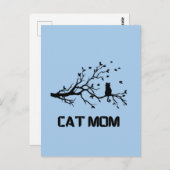「ふんわりと猫誇りを持ったのお母さん」 ポストカード (正面/裏面)
