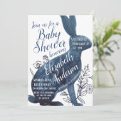 ふんわりウサギのベビーシャワー招待状 招待状 (スタンド正面)