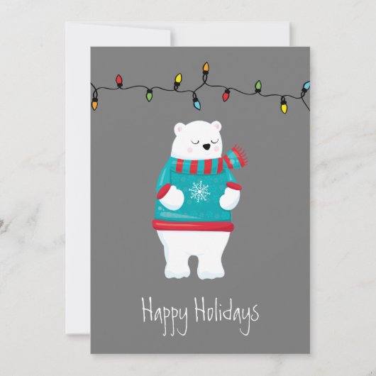 ふんわりクリスマスポーラベアのクリスマスカード (正面)