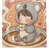 ふんわりチビコアラの冒険 シャワーカーテン (正面)