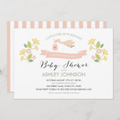 ふんわりトビウメの赤ちゃん歓迎会招待状 招待状 (正面/裏面)