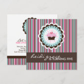 ふんわりバースデーパーティー招待状 招待状 (正面/裏面)