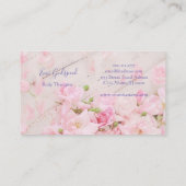 ふんわりピンクのお花のかわいい名刺 名刺 (裏面)