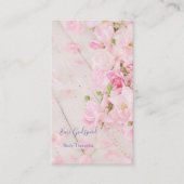 ふんわりピンクのお花のかわいい名刺 名刺 (正面)