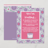 ふんわりフープの誕生日パーティー招待状 招待状 (正面/裏面)