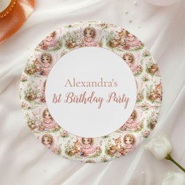ふんわり妖精の1歳誕生日 ペーパープレート