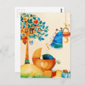 ふんわり妖精 おめでとうベイビー ポストカード (正面/裏面)