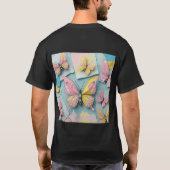 ✨ ふんわり蝶の夢 – カートゥーン風Tシャツ Tシャツ (裏面)