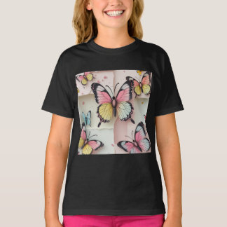 ✨ ふんわり蝶の夢 – カートゥーン風Tシャツ Tシャツ