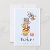 ふんわり かわいい 重ねた マグカップ サンキューカード (正面)