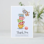ふんわり かわいい 重ねた マグカップ サンキューカード (スタンド正面)
