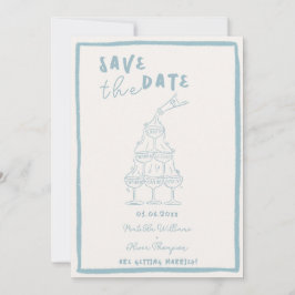 ふんわり ミスティーブルー Save The Date ご案内 招待状