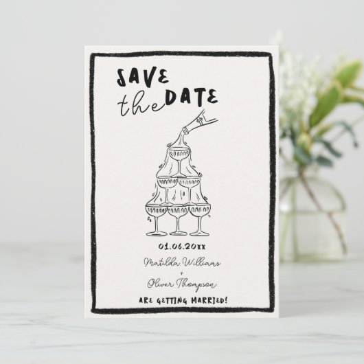 ふんわりSave The Date 招待状 (スタンド正面)