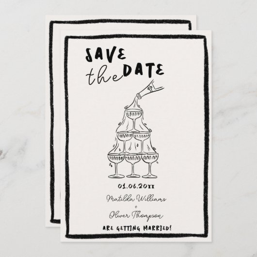 ふんわりSave The Date 招待状 (正面/裏面)