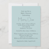 ふ化間もなく 招待状 (裏面)