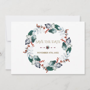 ふ whimsicalな冬の神聖なベリーリース Save The Date セーブザデート