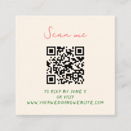 ふ whimsical で風変わりな手書きの結婚式出欠確認カード エンクロージャーカード