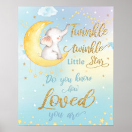 ふ whimsical ツinkle ツinkle リトルスターの保育園の壁 ポスター