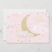 ふ whimsical トゥインクル リトル スター ピンク 1歳の誕生日 招待状 (裏面)