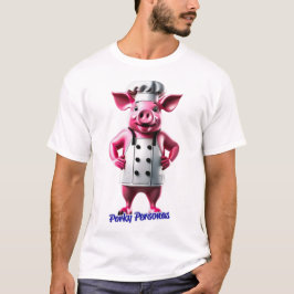 ぶたのキャラクター Porky Personas Tシャツ