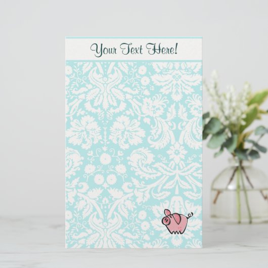 ぶた。可愛い 便箋 (スタンド正面)