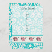 ぶた。可愛い 招待状 (正面/裏面)