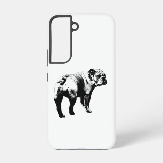 ぶちブルドッグ、忠実な番犬 SAMSUNG GALAXYケース (裏面)