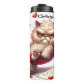 ぶっきらぼうなワイン入り猫 タンブラー (正面)