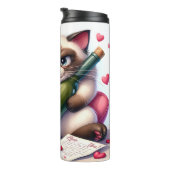 ぶっきらぼうなワイン入り猫 タンブラー (回転右)