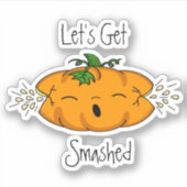 ぶっ飛ばそう |パンプキおもしろいンのハロウィーンユーモア シール (正面)